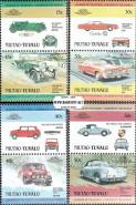 *Známky Tuvalu Niutao 1984 Staré automobily, Mint NH - Kliknutím na obrázok zatvorte -